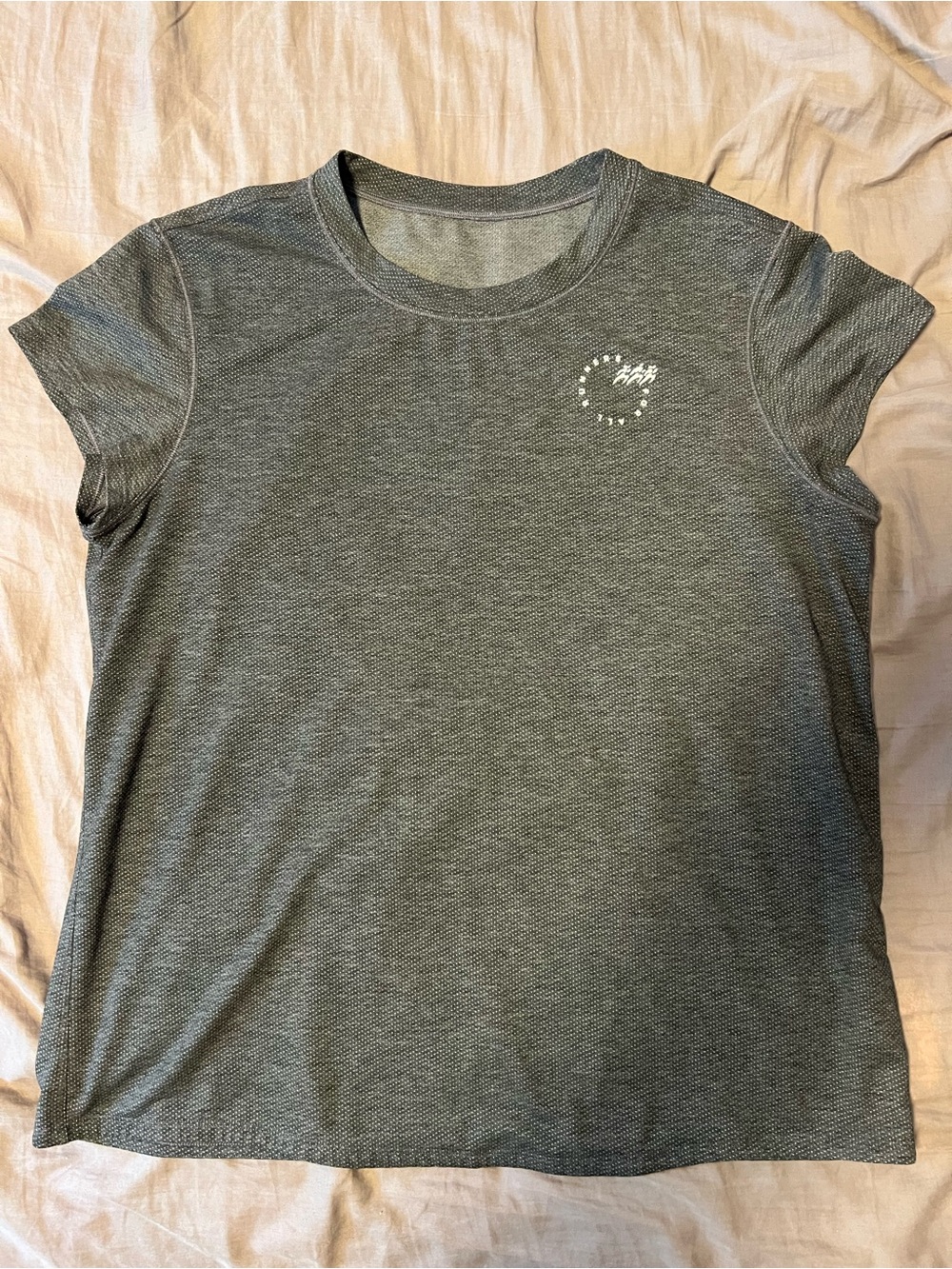 lululemon athletica Run For All Charcoal Heather Short-Sleeve Crew Tee